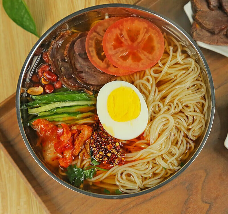 东北小麦冷面朝鲜族风味 大冷面 朝鲜冷面真空凉面420gx2袋