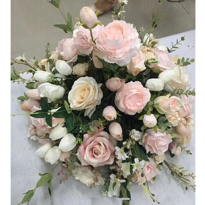婚庆路引花地排花角花挂花仿真绢花t台舞台布置车展酒店礼堂装饰 主图
