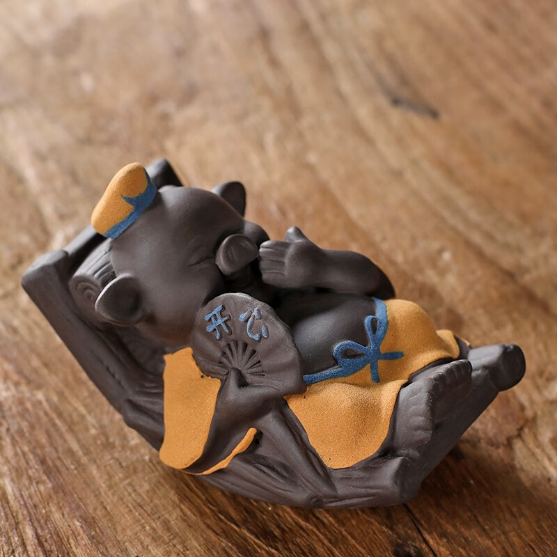 宇轩可爱猪紫砂茶宠摇摇猪摆件精品紫砂可养创意手工艺品茶玩茶艺