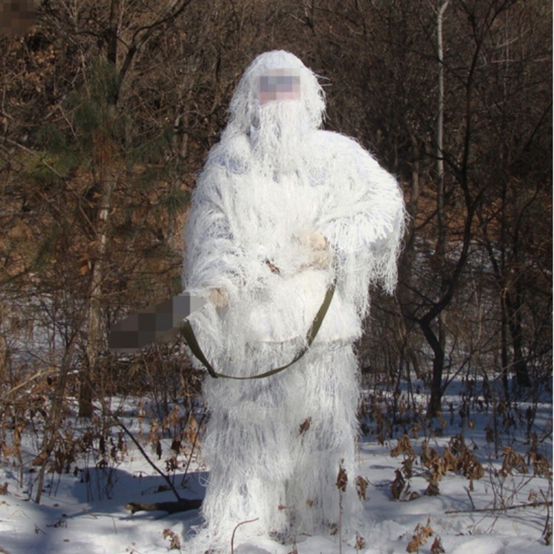 云泰雪地伪装服白色毛丝伪装服 雪地吉利服 雪地伪装服