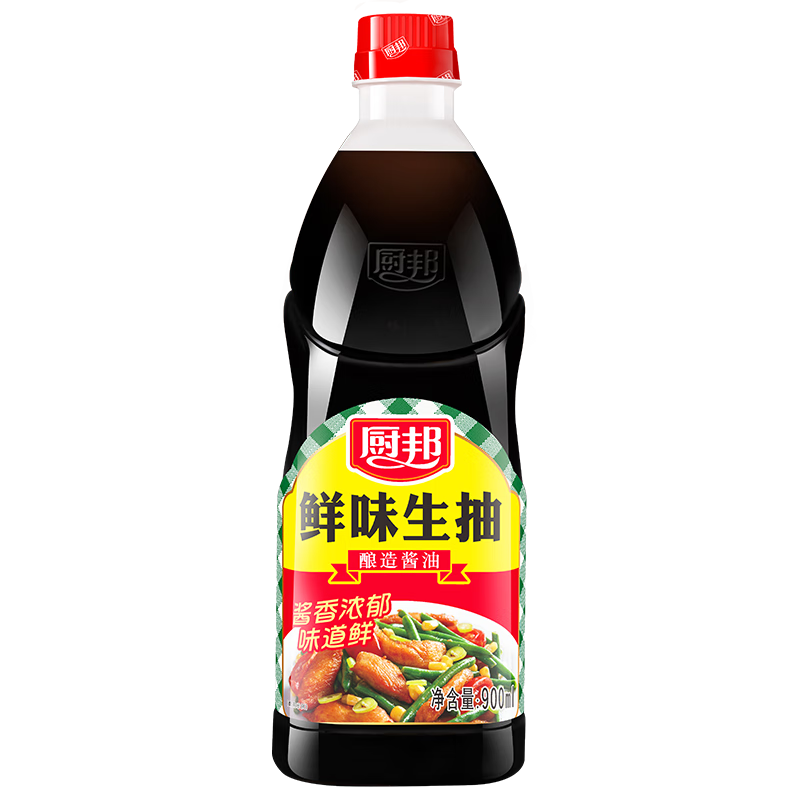 厨邦调味组合酱油生抽老抽蚝油料酒酱料下饭酱醋厨房调料 【生抽】鲜味生抽900ml