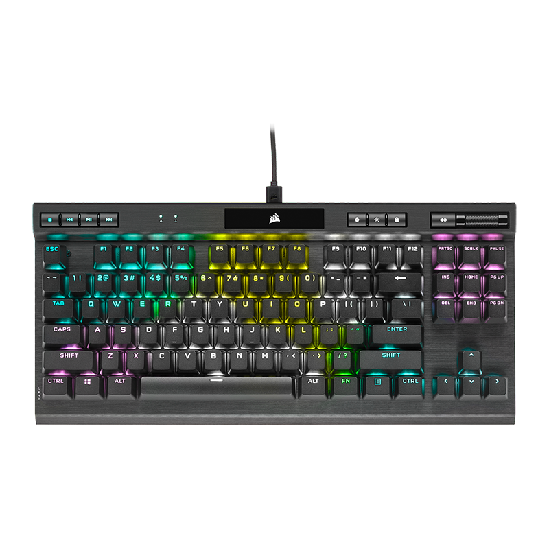 USCORSAIR 美商海盗船 K70 TKL 87键 有线机械键盘 黑色 OPX光轴  RGB