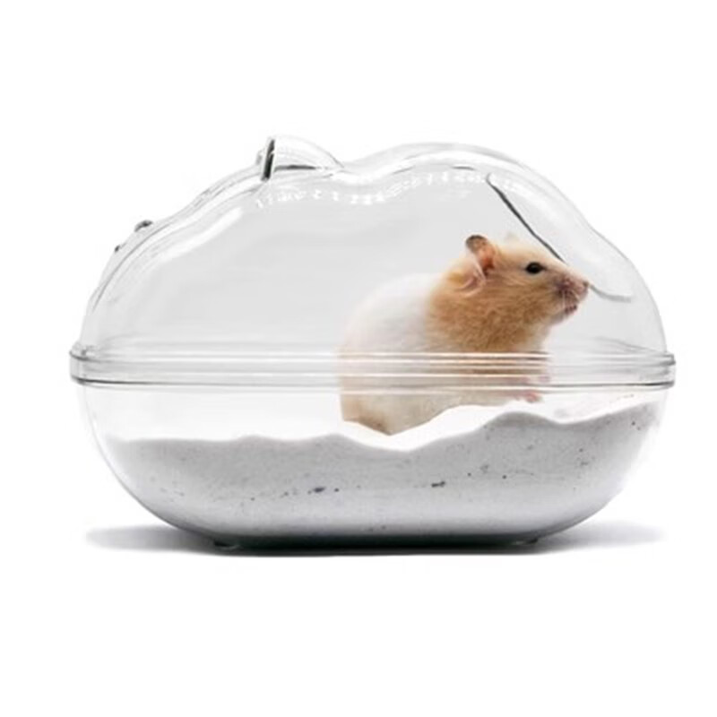 兰衍 仓鼠浴盆 仓鼠透明浴室厕所洗澡盆沙盆躲避造景浴沙浴缸 小号