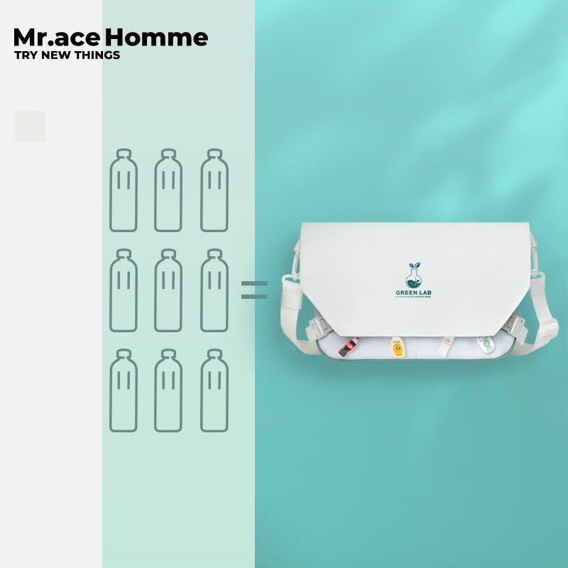 Mr.ace Homme新款斜挎包女百搭ins風(fēng)小眾餃子包休閑簡約大容量學(xué)生上課單肩包 環(huán)保系列