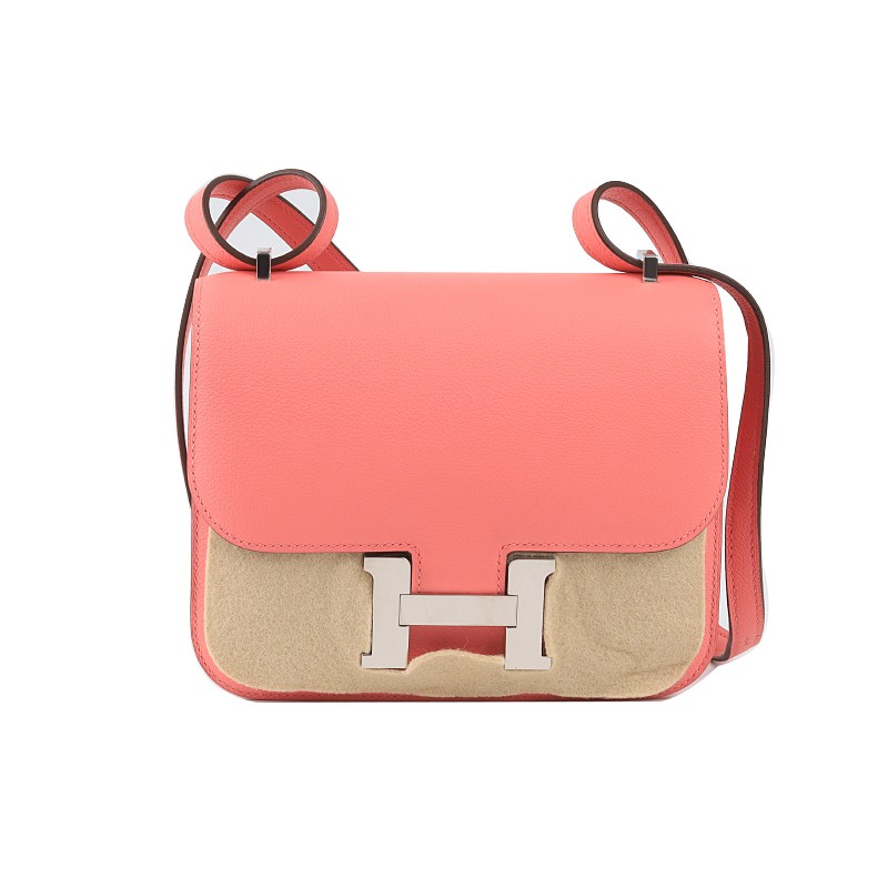 【二手99新】爱马仕(hermes)康康19银扣 1q奶昔粉y刻 有票单肩包斜