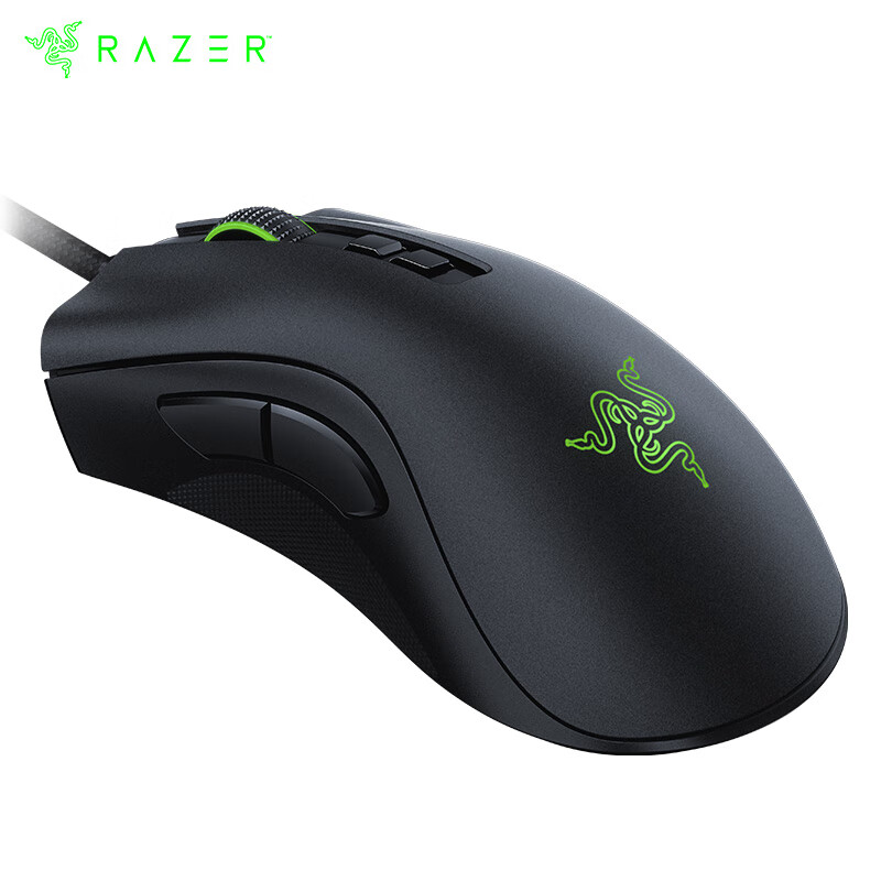 雷蛇 Razer 炼狱蝰蛇V2 有线鼠标 游戏鼠标 RGB鼠标 人体工程学 20000DPI 8键自定义编程 黑色 