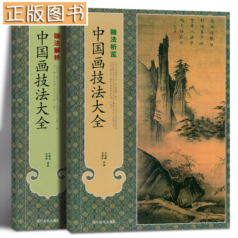 【正版】中国画技法大全系列全2册：皴法析览+皴法解析 王慧智，王健峰 著 辽宁美术出版社