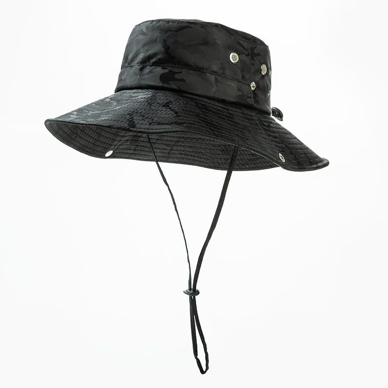 铭汇通高原奔尼帽户外徒步防晒遮阳帽子男士夏季迷彩渔夫帽大檐防紫外