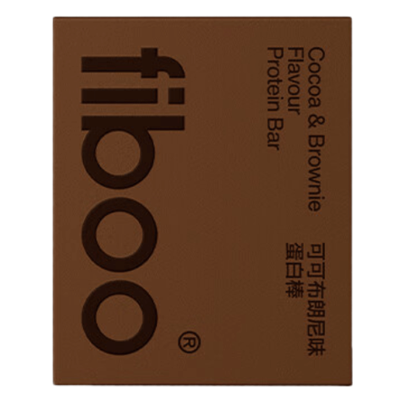 FIBOO植物蛋白棒0反式脂肪酸食品飽腹代餐棒 可可布朗尼味25g*6支裝