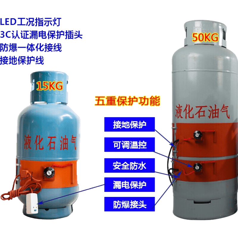 纳仕达 液化气瓶钢瓶加热带 煤气瓶加热带 15KG/50KG加热带硅橡 15KG罐用970*120(升级新款)