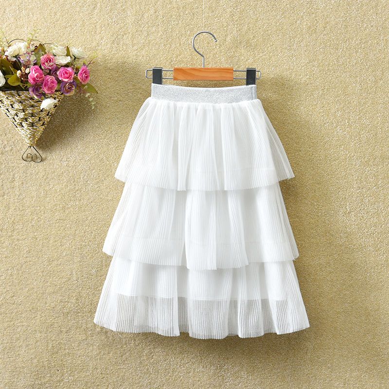 白色 三层蛋糕裙 90 偏小