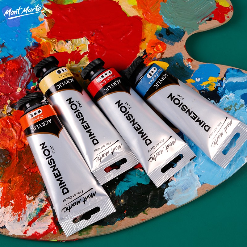 (mont marte)丙烯颜料 墙绘颜料 手绘颜料高光塑型 75ml 深胡克绿
