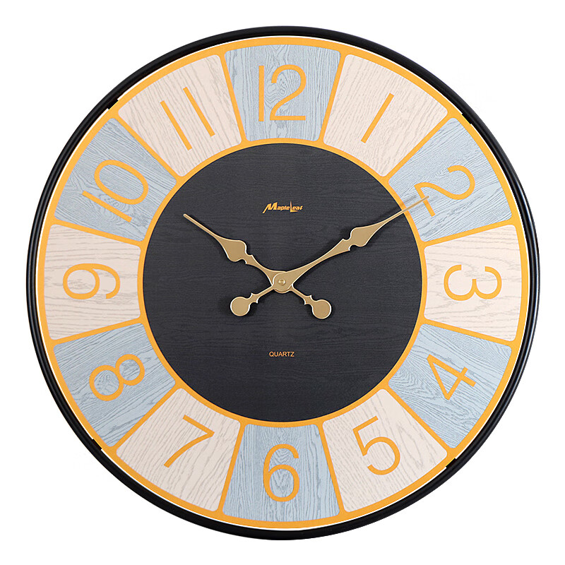 欧式客厅时尚木质石英钟表家用简约现代挂钟创意艺术装饰时钟挂件