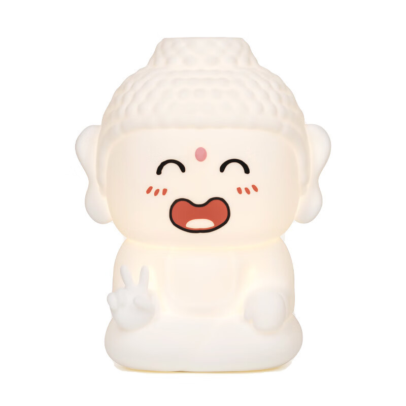 矢向佛系青年硅胶灯卧室宿舍伴睡床头灯办公桌搞怪摆件usb充电夜灯