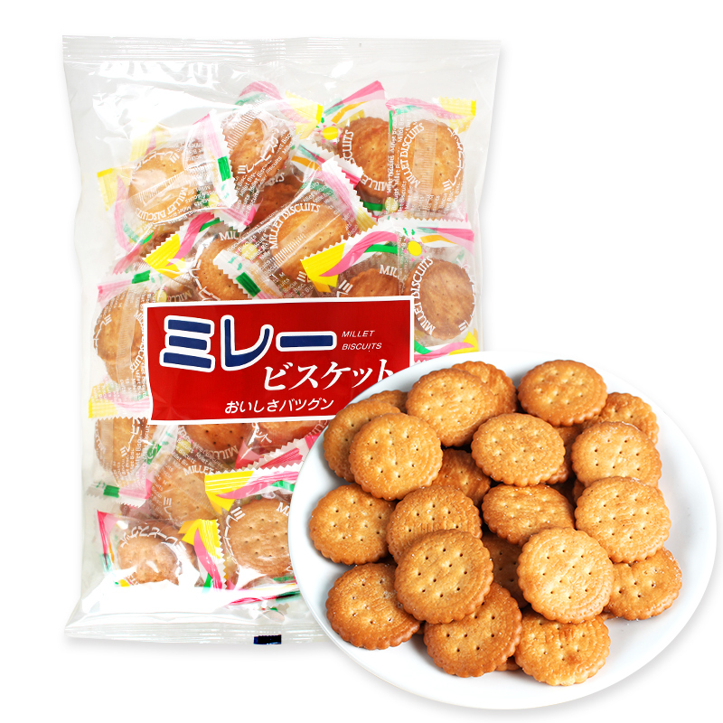 平野米勒韧性饼干145g日本进口日式小圆薄脆饼干儿童休闲零食母亲节礼物