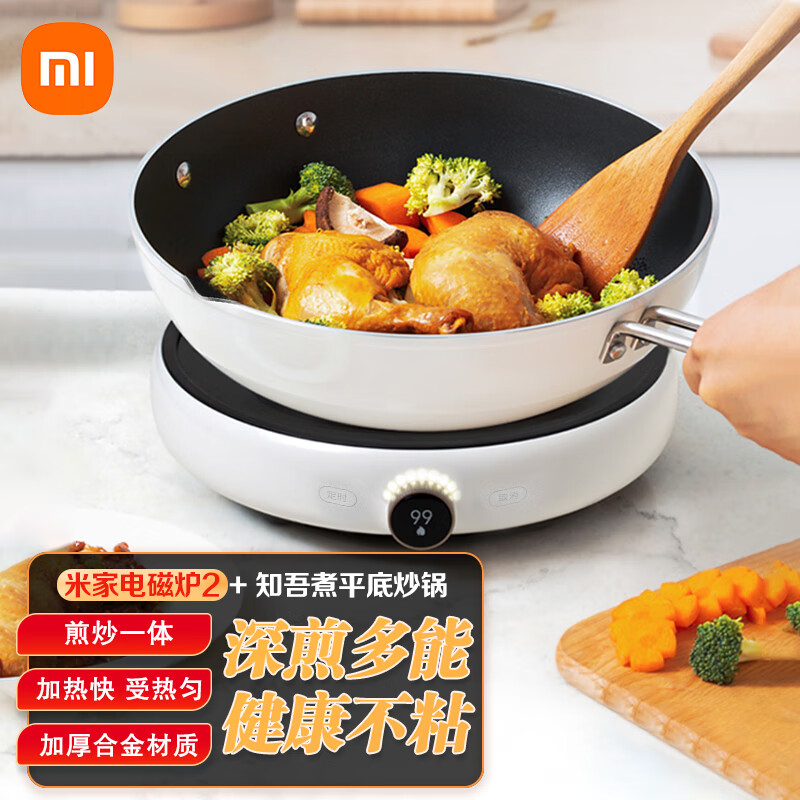 小米米家电磁炉2 双环火力加热 99挡火力调温 oled屏幕 低温持续加热