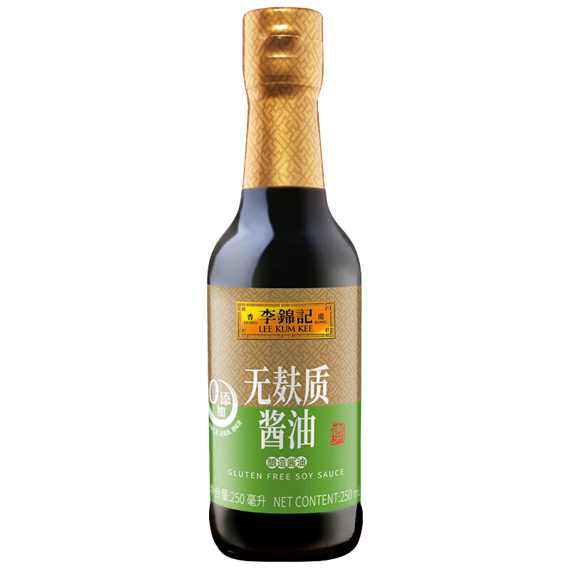 李锦记(lee kum kee)无麸质酱油 零添加非转基因生抽下饭菜烧烤料调味