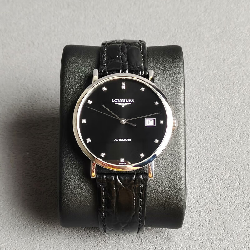 浪琴（LONGINES）【二手99新】浪琴男士手表（LONGINES）博雅系列 商务休闲男士超薄全自动机械瑞表 瑞士品牌天文台认证 37mm 钻刻黑皮 L4.810.4.57.2