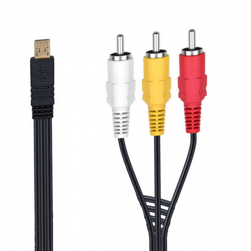 draco适用于索尼sony av线数码相机摄像机一分三视频线 三色转对接头