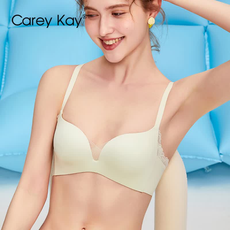 Carey Kay夏季新款凉感内衣女无痕无钢圈文胸薄款大胸显小聚拢上托少女胸罩 浅绿 75=34(AB通杯)高性价比高么？