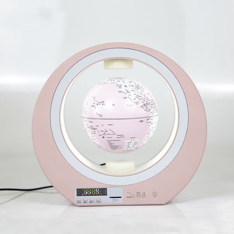 地球仪初高中学生通用磁悬浮倾角万向浮雕灯光卫星影像洋流 磁悬浮地球仪（4寸 马卡龙粉）