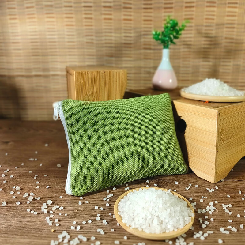 艾叶艾草老姜粗盐包中医中药理疗热敷袋大粒海盐微波炉加热盐袋 中号