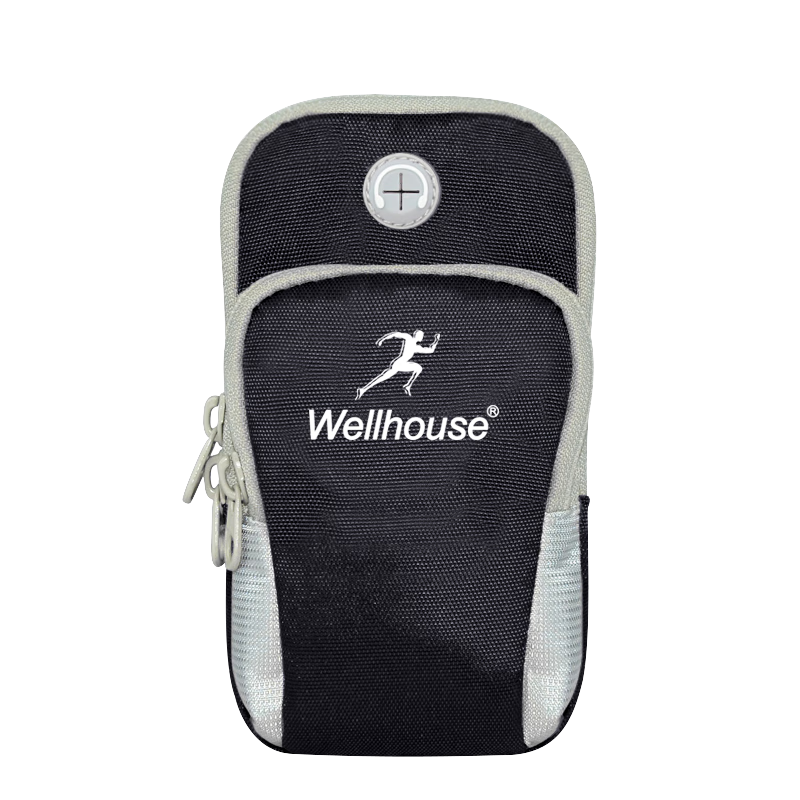 Wellhouse 中性运动臂包 WH-00627 黑色 L 6.4英寸