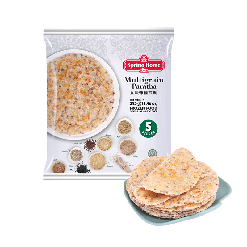 第一家印度煎饼杂粮味325g*1袋 早餐薄软飞饼抛饼手抓方便生鲜面点