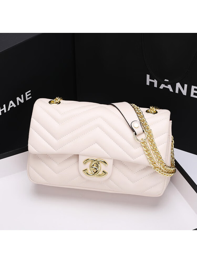 酷奇袋鼠(kuqidaishu)双g包包女2023新款时尚百搭真皮羊皮小香风菱格