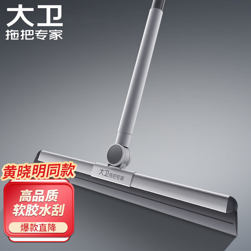 大卫新款不锈钢魔术扫把家用浴室刮地板刮水硅胶卫生间两用升级版F12 刮水扫把 1把 F12