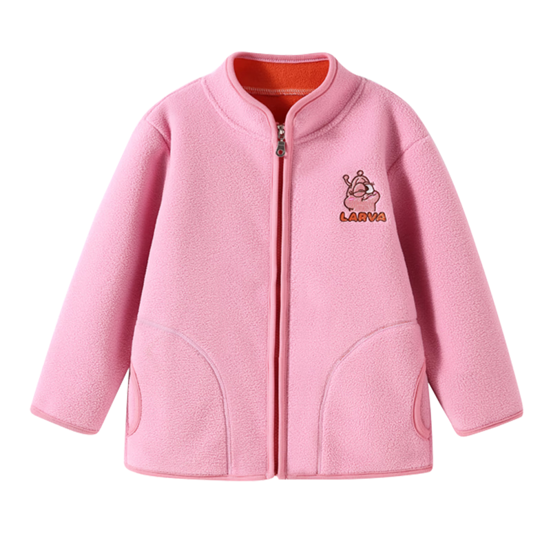爆笑虫子儿童外套B3811价格走势分析，粉色童装男女童摇粒绒外套推荐