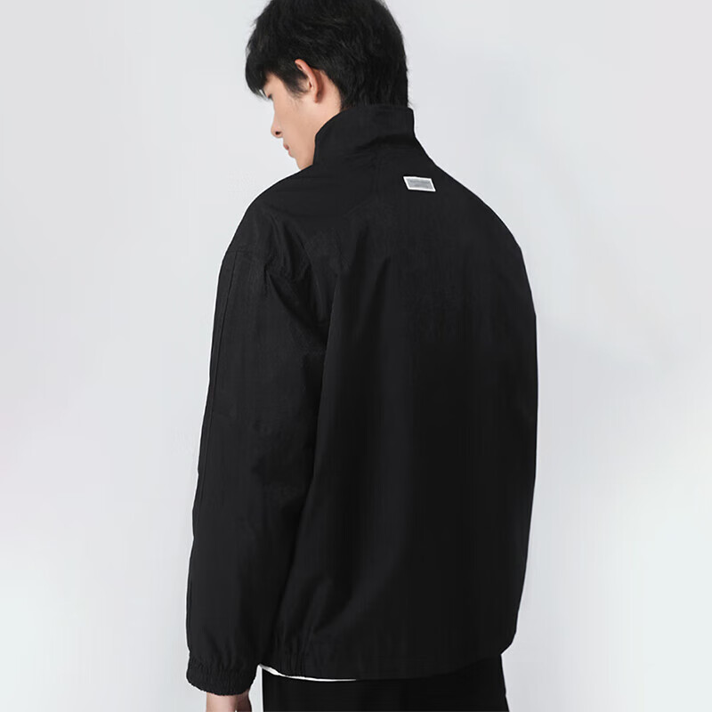 MARKLESS 外套男春季纯色工装上衣立领休闲夹克 WTB3170M 黑色 L 