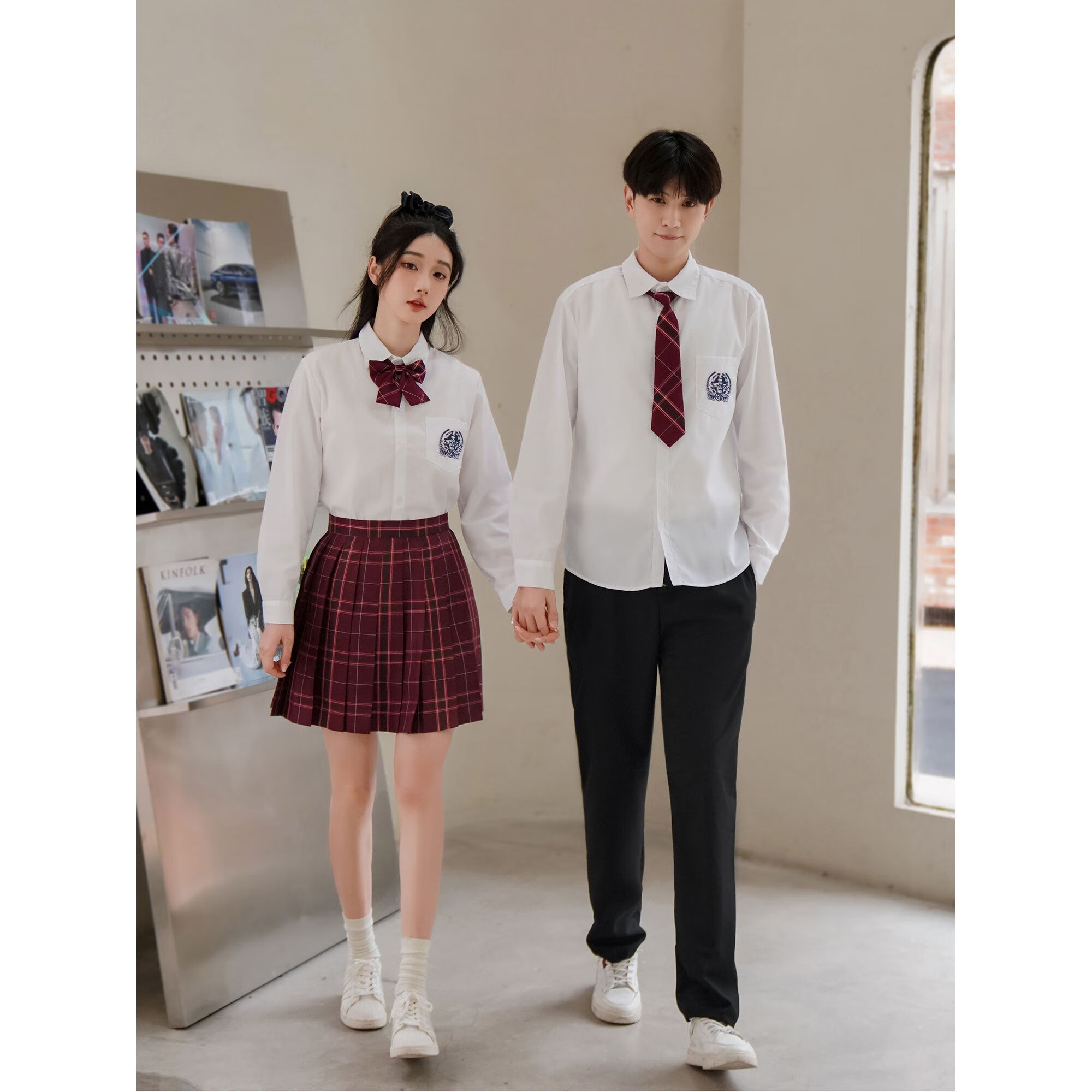 formrcra毕业典礼毕业照学士服沙华jk班服学院风日系韩国高初中生毕业