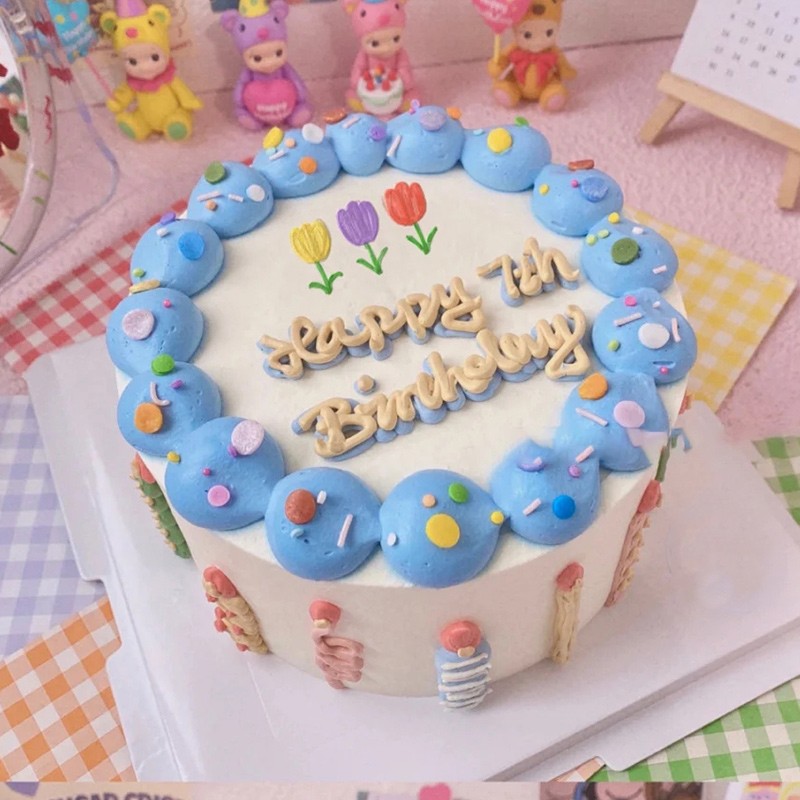 芙瑞多 全国蛋糕生日蛋糕草莓复古手绘情侣儿童定制北京广州同城配送