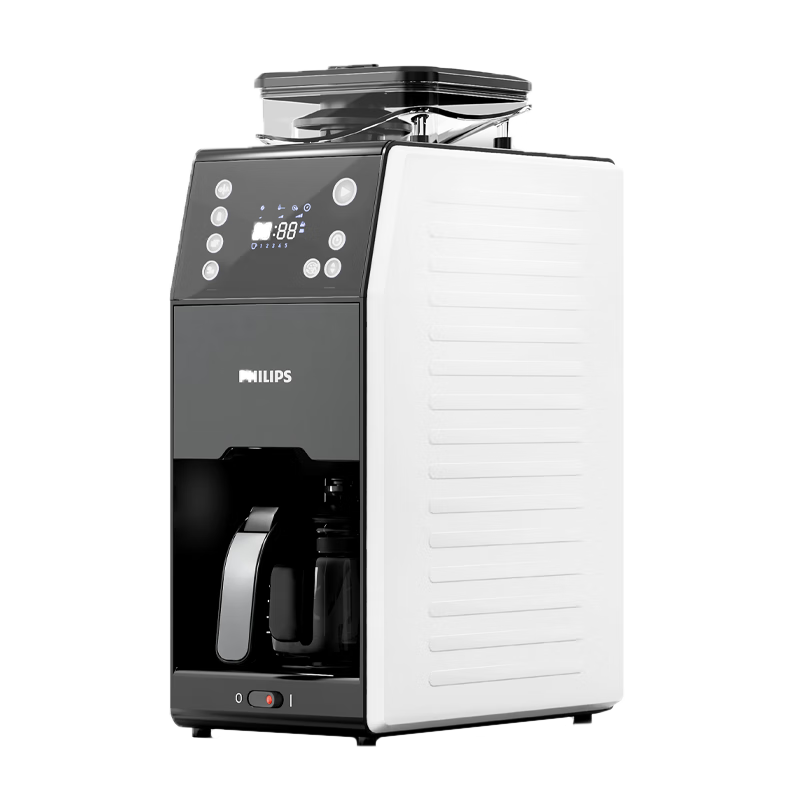 飞利浦（PHILIPS）熊猫机美式全自动家用咖啡机全自动清洗 智能温控 3档研磨机 可拆卸式 豆粉两用 咖啡壶 HD7901/10 1098元