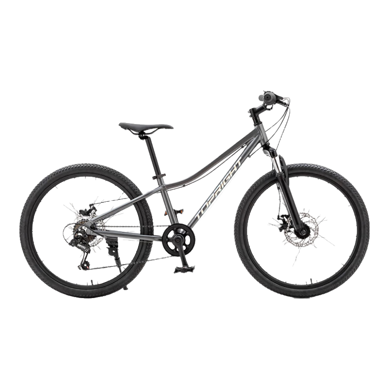 途銳達(dá)2025新款青少年20寸自行車10-15歲小學(xué)生26寸機械碟剎變速山地車 M700消光灰 26寸21速【身高160~180cm】