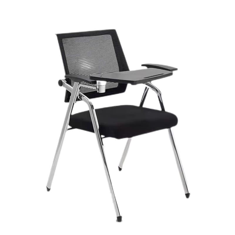 洛来宝培训椅子带写字板折叠会议椅学习椅办公椅精品电镀