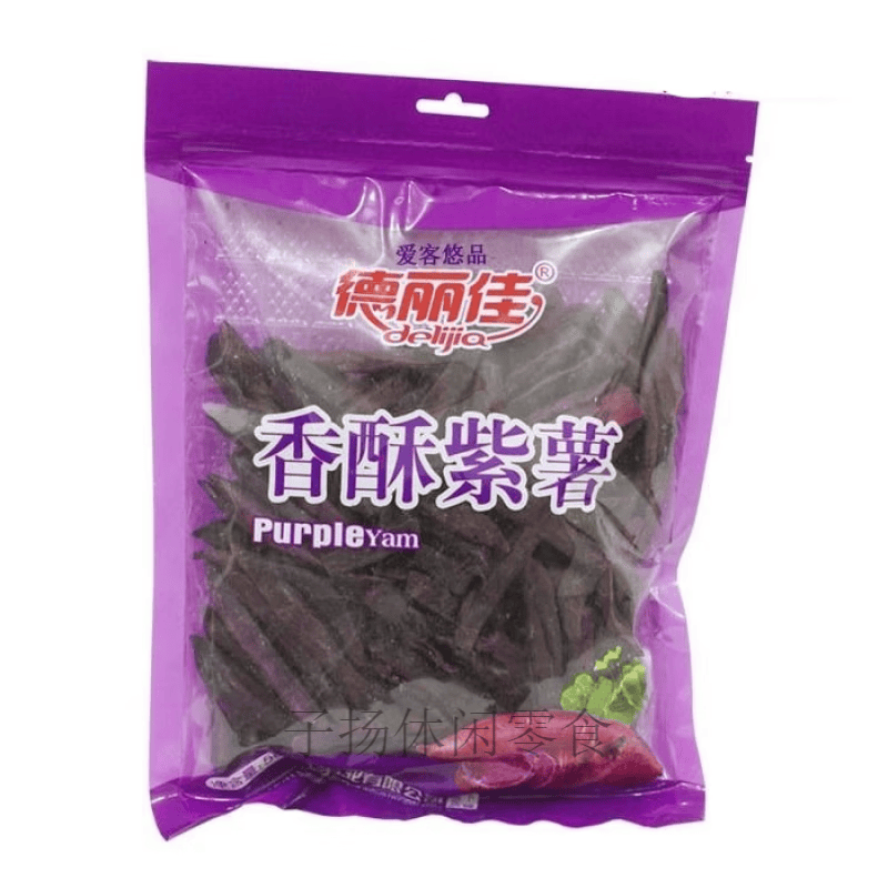 食怀福建龙岩闽西特产八大干连城红心地瓜紫薯地瓜香脆油炸片500g