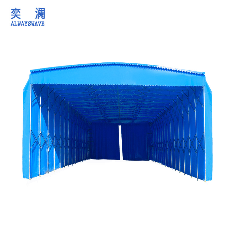 奕澜定制移动伸缩推拉棚大排档雨篷仓库停车棚遮阳棚 yl5519 伸缩推拉