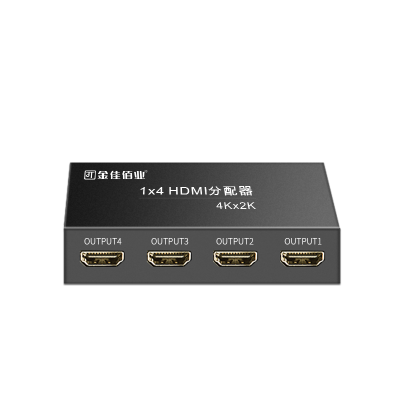 金佳佰业(Millionwell) HDMI分配器 一分四 电脑显示器分屏器 高清视1进4出H611 一进四出