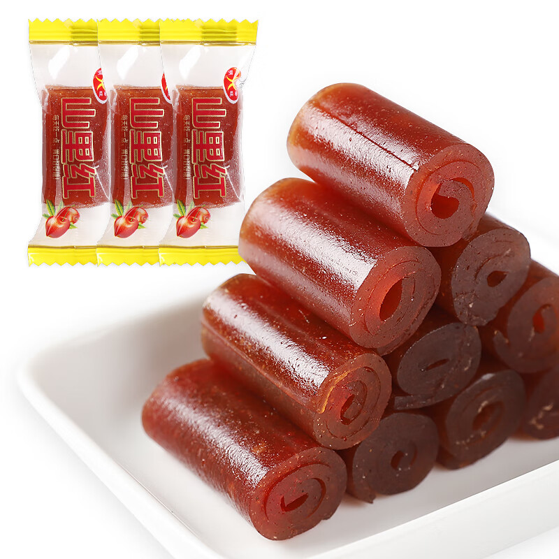 明旺山里红果丹皮山楂卷散装蜜饯果糕小时候老式零食 山里红果丹皮