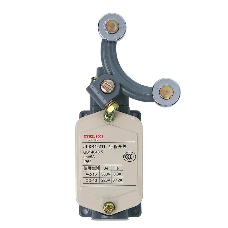 德力西行程开关jlxk1-211 双滚轮非自动复位限位开关 1常开1常闭行程