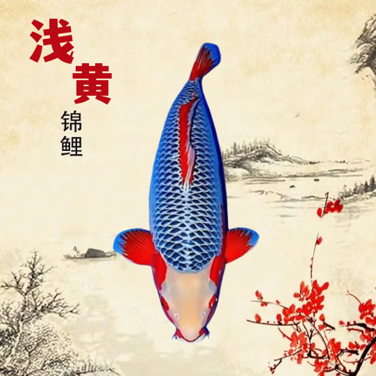 大日进口纯种浅黄锦鲤活鱼观赏鱼银鳞鸣海系血统纯正巨型招财冷水 浅
