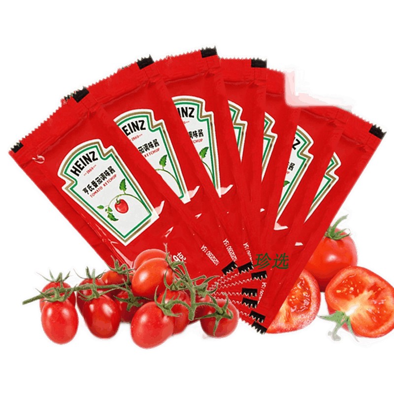亨氏(heinz)番茄酱9g小包装番茄沙司手抓饼薯条意面酱料d 600袋一箱