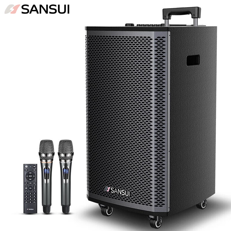 山水SANSUIL15 广场舞音响户外音响大功率重低音拉杆音响移动音箱便携式蓝牙k歌