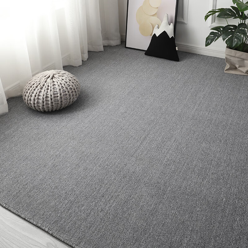 妙普乐 南阳镇平地毯 简约办公室地毯整铺水泥地灰色拍照背景毯直播间