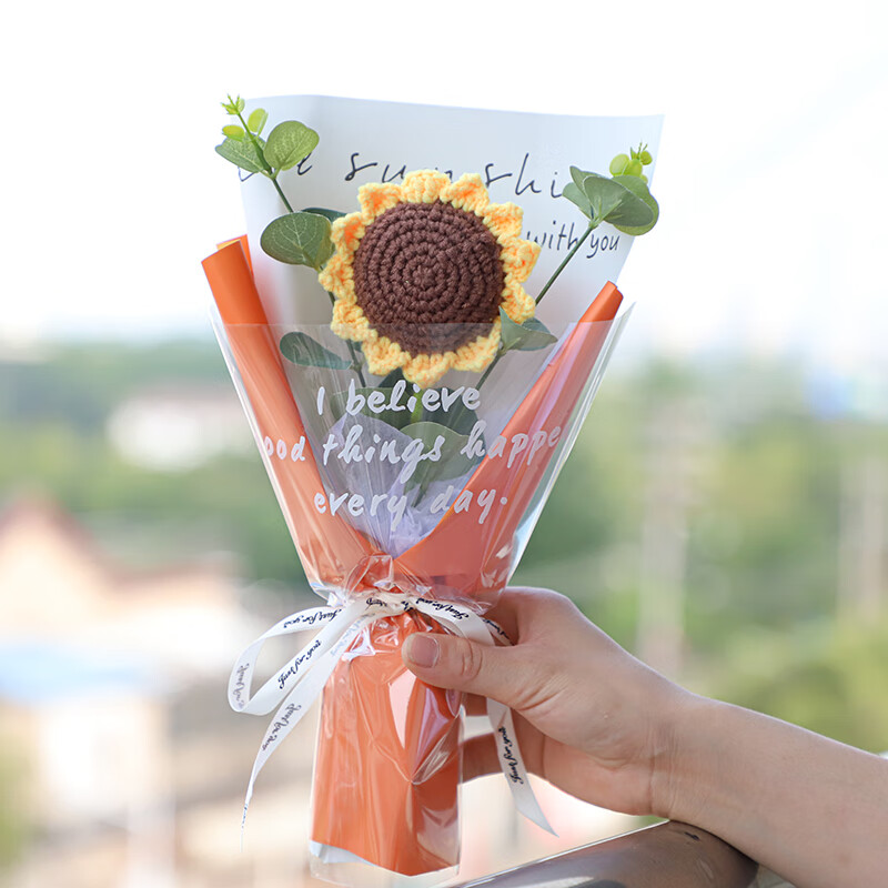 花礼物中考高考励志加油金榜题名必胜礼物礼品 bz向日葵1朵橙色英文