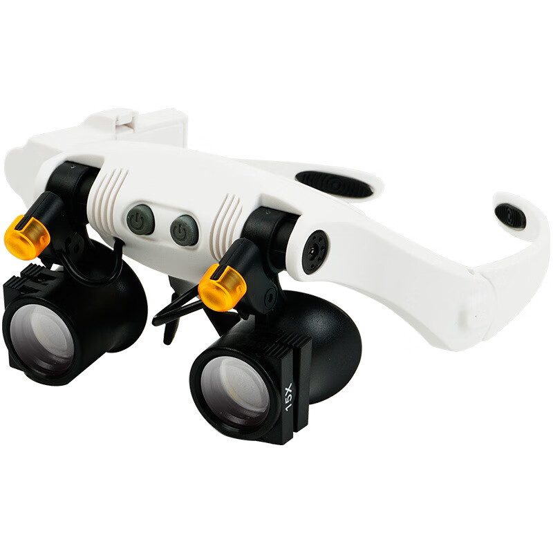 欧视宝25倍高清高倍头戴带LED灯手机钟表维修焊接雕刻眼镜式放大镜鉴定 32225-21SX