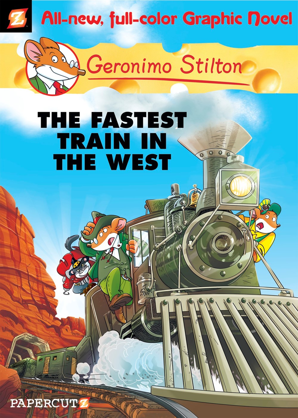 Geronimo Stilton Graphic Novel#13 Fastest Train In West 进口故事书