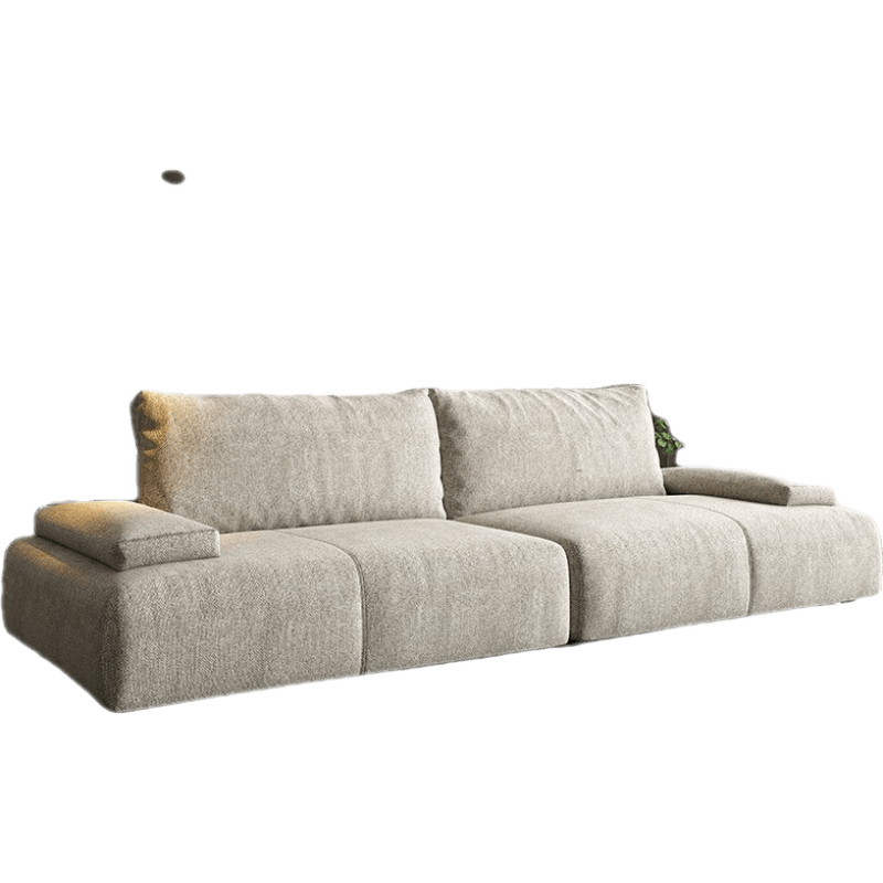 【七夕礼遇季】简奢表情 北欧小户型简约现代客厅乳胶3加1三人直排棉麻懒人布艺沙发经济型 【单人位】1.4米 居家版【高密度海绵座包】偏硬坐感